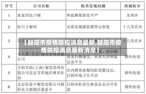 【朝阳市疫情防控消息最新,朝阳市疫情防控消息最新消息】-第1张图片