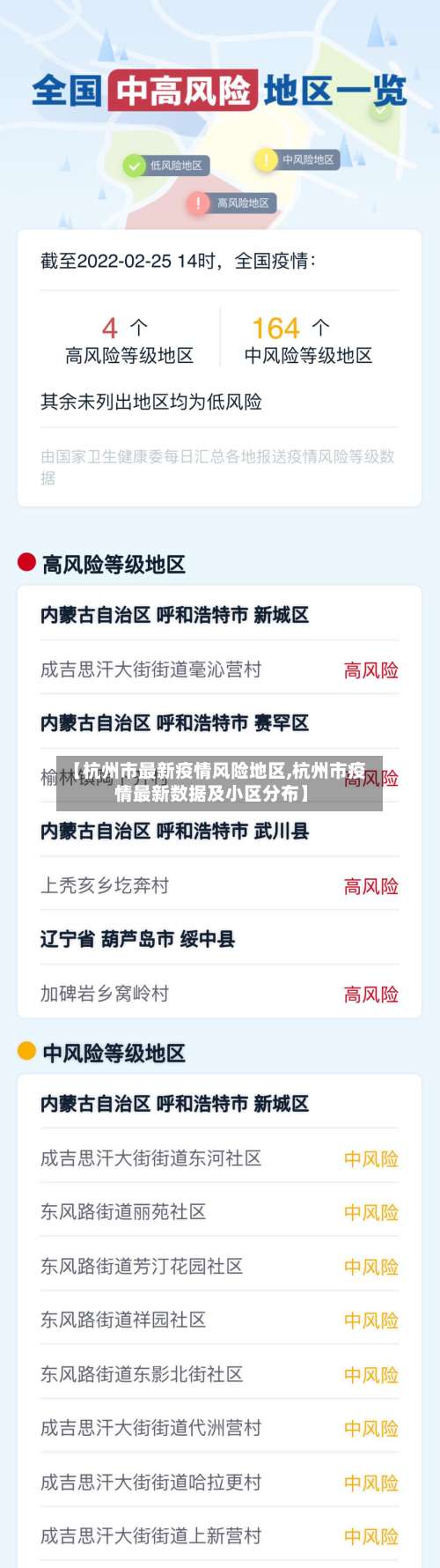 【杭州市最新疫情风险地区,杭州市疫情最新数据及小区分布】-第1张图片