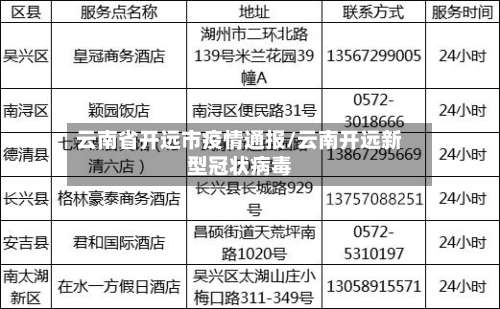 云南省开远市疫情通报/云南开远新型冠状病毒-第1张图片
