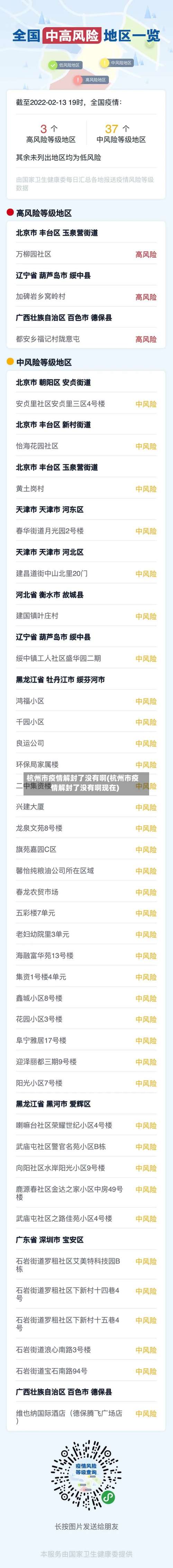 杭州市疫情解封了没有啊(杭州市疫情解封了没有啊现在)-第2张图片