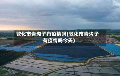 敦化市青沟子有疫情吗(敦化市青沟子有疫情吗今天)-第1张图片