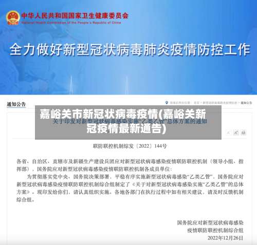 嘉峪关市新冠状病毒疫情(嘉峪关新冠疫情最新通告)-第1张图片