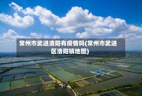 常州市武进洛阳有疫情吗(常州市武进区洛阳镇地图)-第1张图片