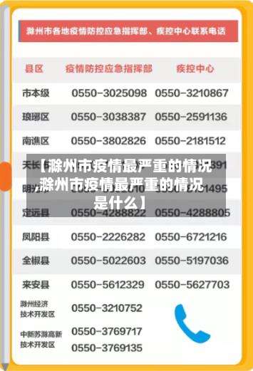 【滁州市疫情最严重的情况,滁州市疫情最严重的情况是什么】-第1张图片