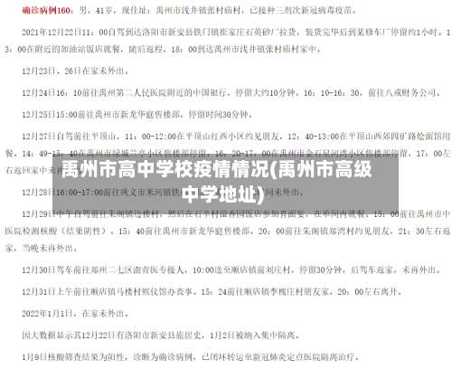 禹州市高中学校疫情情况(禹州市高级中学地址)-第2张图片